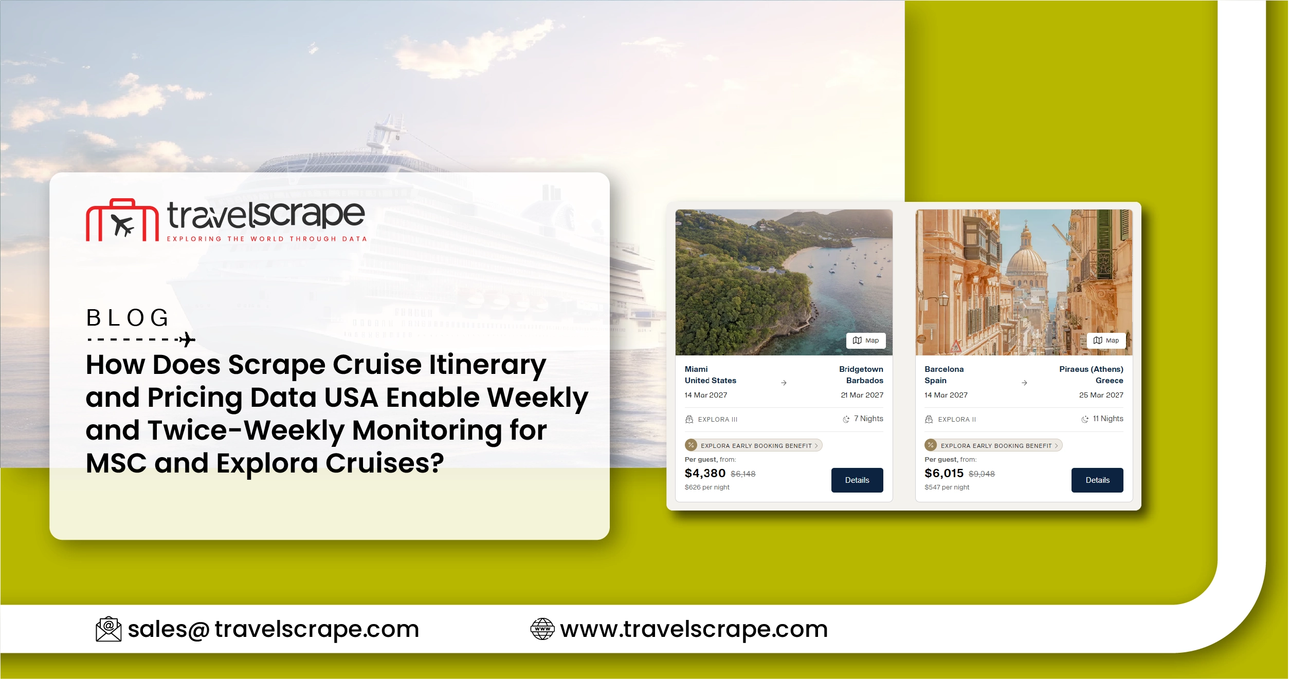 Scrape Cruise Itinerary and Pricing Data USA
